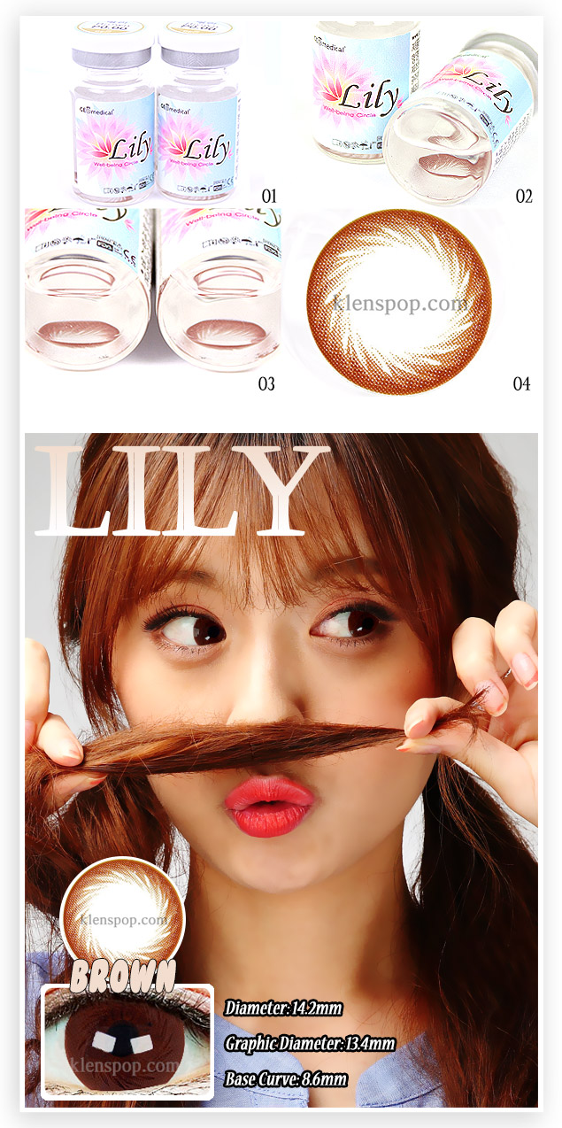 The description of Lily Brown Color Contacts